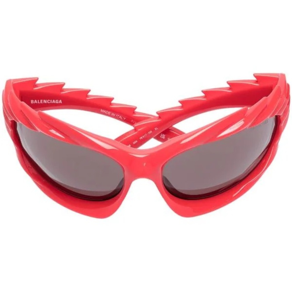 BALENCIAGA SPIKE RECTANGLE SUNGLASSES IN PINK - Picture 6 of 7